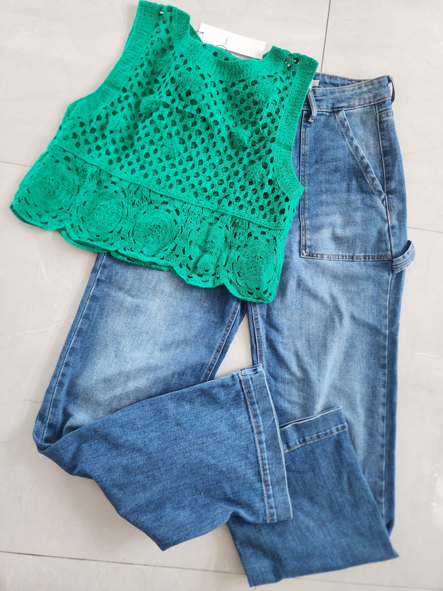Green Crochet Top
