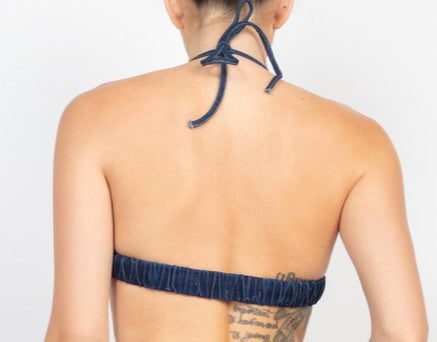 Denim Bra Top