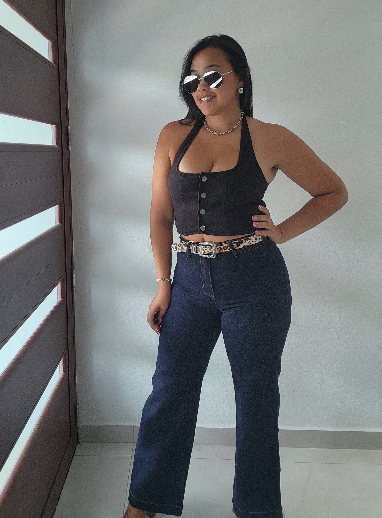 Black Halter Top