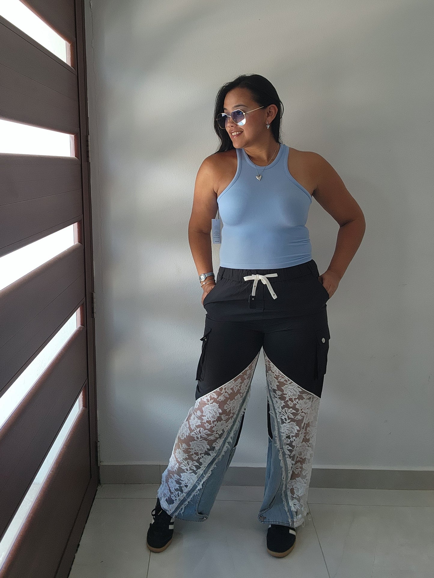 Lace Cargo Pants