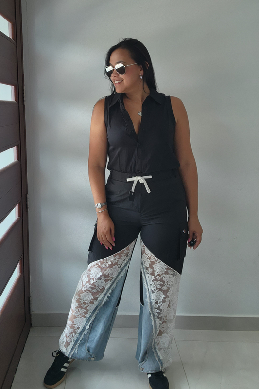 Lace Cargo Pants