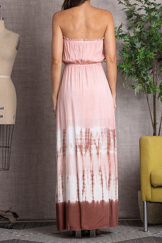 Maxi Dress Tie Dye Mauve