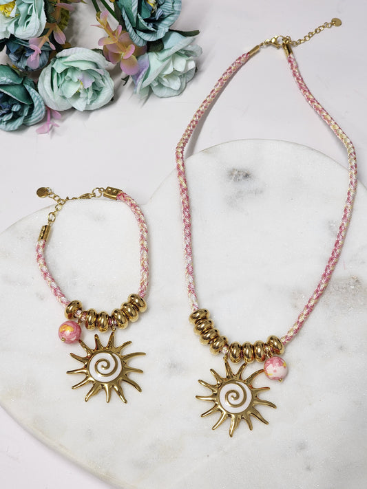 Sun necklace set