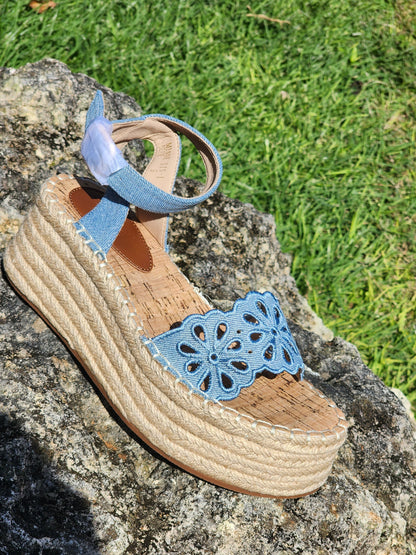 Blue Denim Sandals