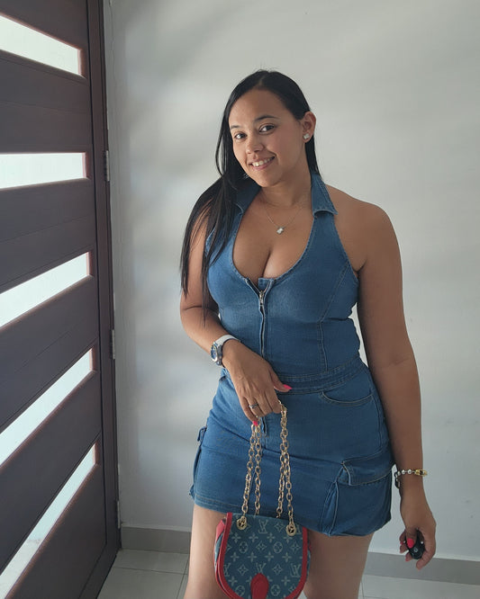 Cargo Denim Dress